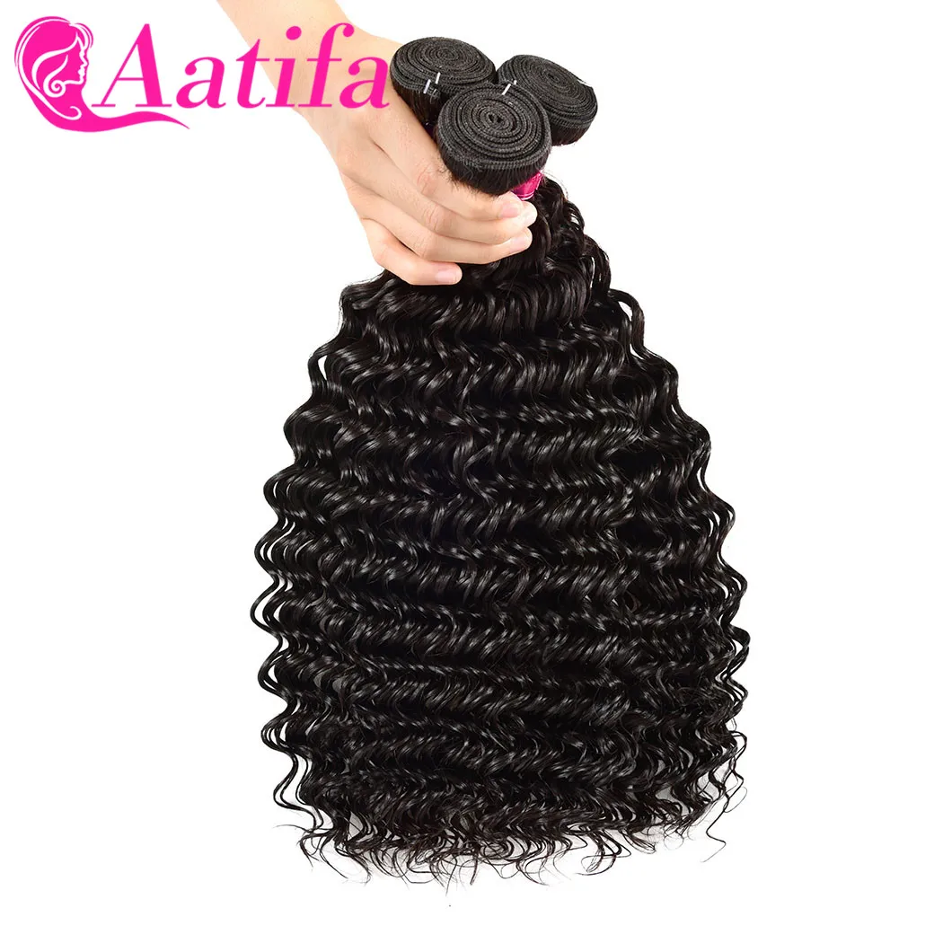 Глубокая волна пряди с фронтальной 13x4 кружева фронтальные малайзийские волосы