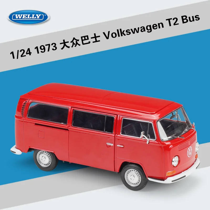 Welly 1:24 весы литой под давлением сплав модель автомобиля игрушка для Volkswagen Van Ретро