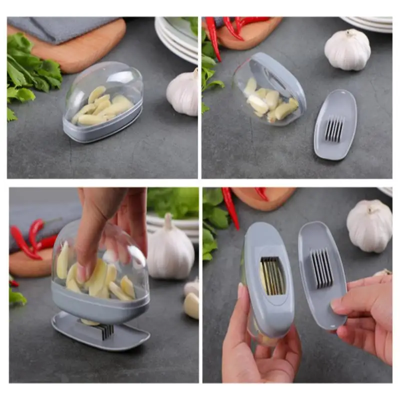 

2-in-1 Multifunctional Manual Pressing Type Garlic Cutter Durable Chopper Crusher Ginger Press Kitchen Supplies Vegetable Tools