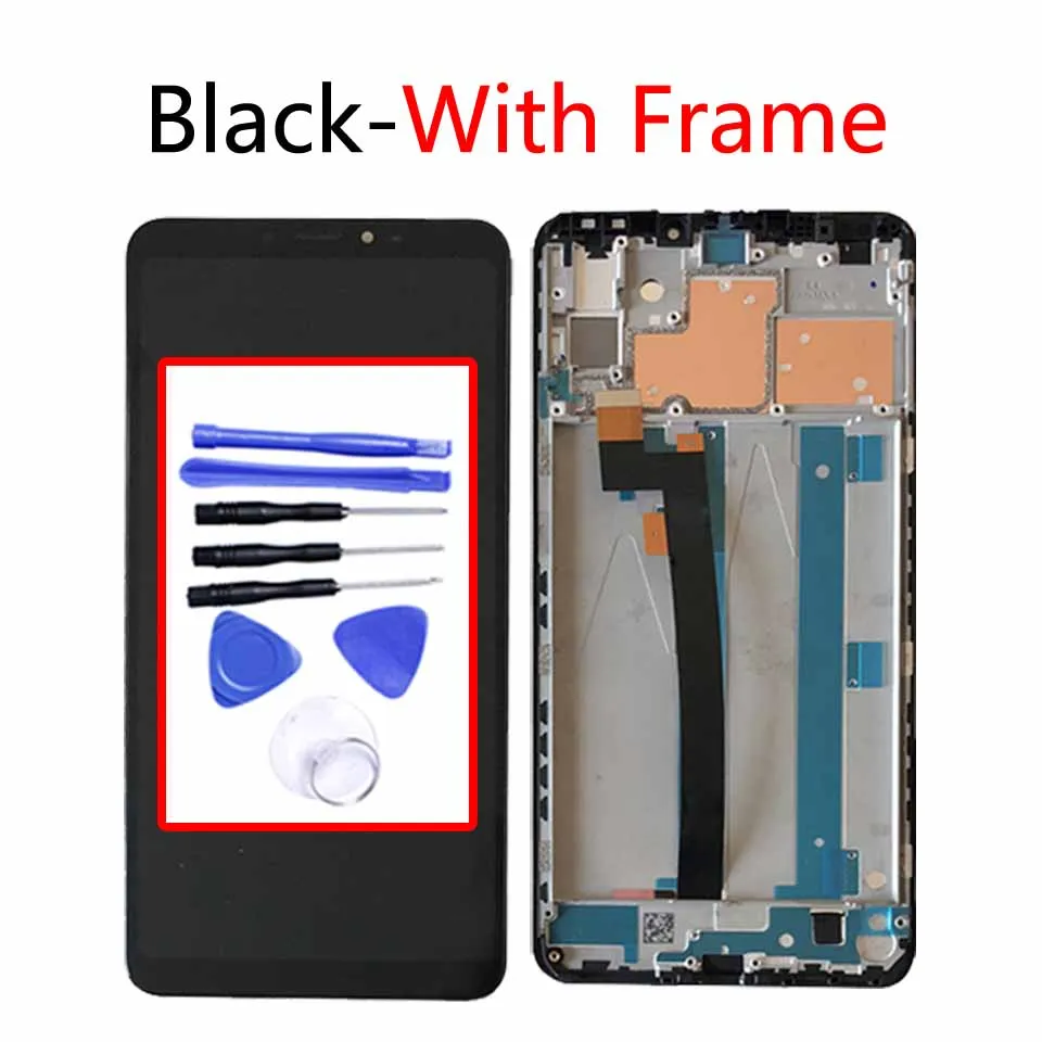 Black-With frame 6," дисплей для Xiaomi Max 3 lcd сенсорный экран дигитайзер с рамкой Замена для Xiaomi Max3 дисплей в сборе - Цвет: Black-With frame