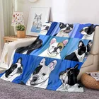 Одеяло с рисунком собаки Boston Terrier, мягкое светильник кое одеяло для кровати, кушетки и гостиной, подходит для всех сезонов
