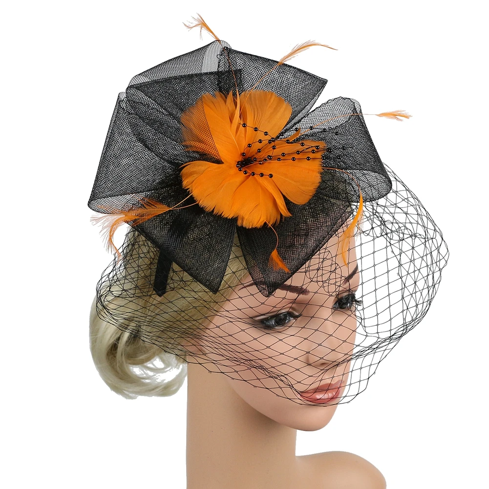 Новая модная женская сетчатая Вуалетка головной убор для волос повязка на голову