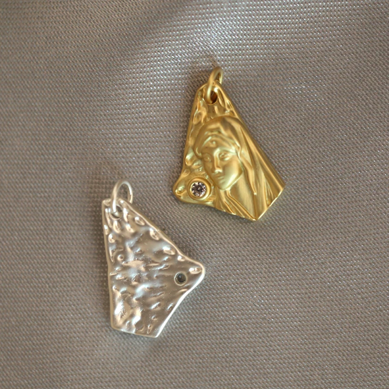 Подвески для изготовления ювелирных изделий панк Ангел Мода Золото Сталь звезда