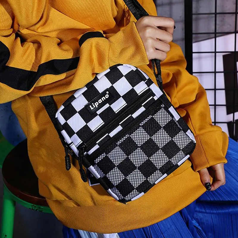 B 2020 женская элегантная Новая модная сумка в японском стиле Харадзюку черно белую