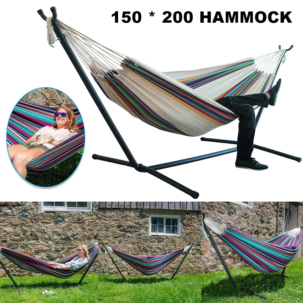 

Newly Comfort Durability Striped Hanging Chair Large Hammock Chair Without Shelf Camping S66