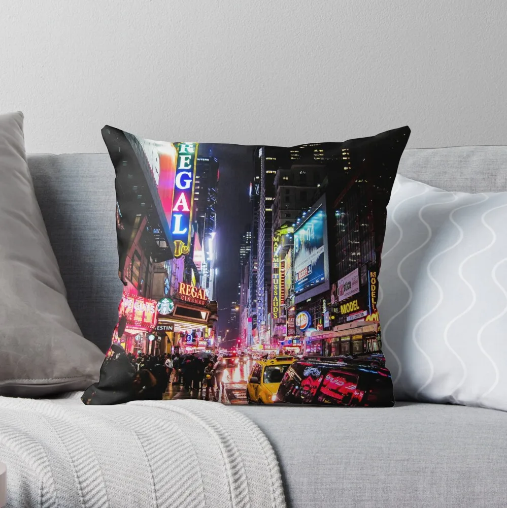 

New York City Night Throw Pillow Cushion Cover Polyester throw pillows case on sofa home living room car seat decor 45x45cm
