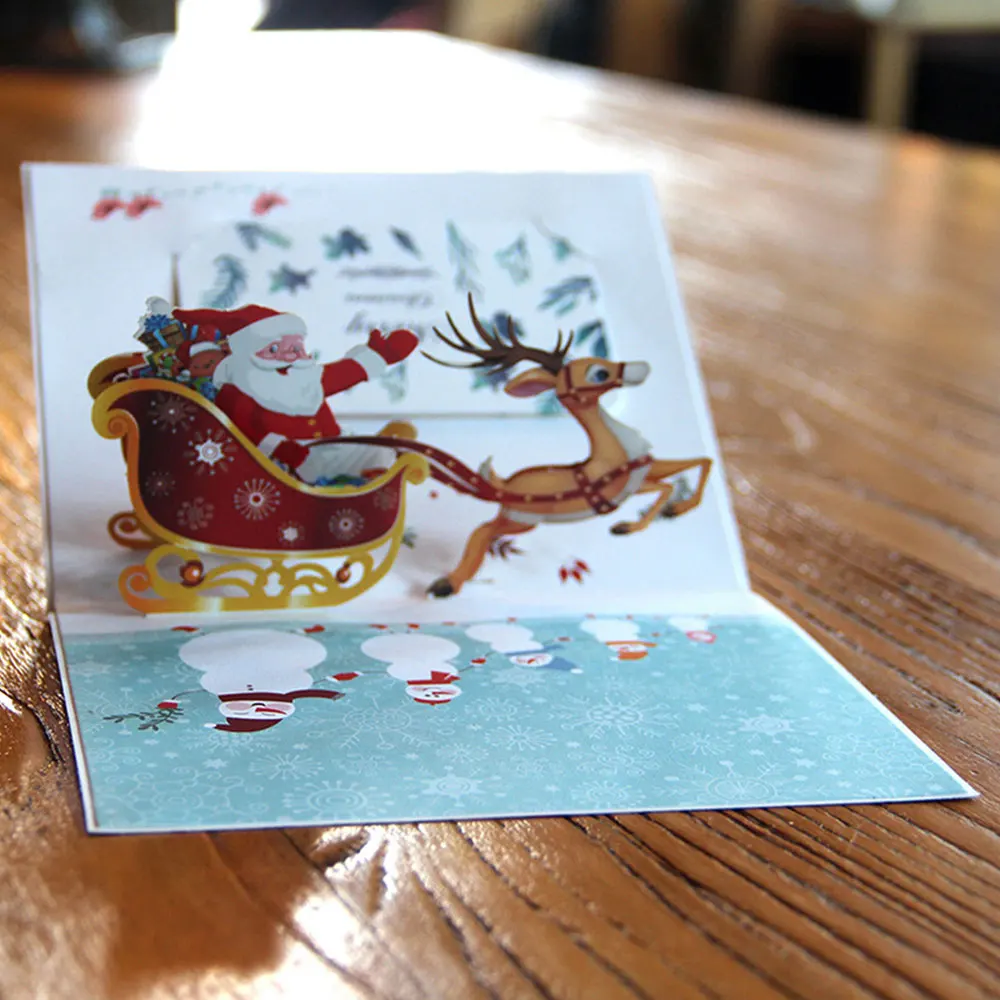 Новый олень карета карты событие рождественские подарки Олень автомобиль