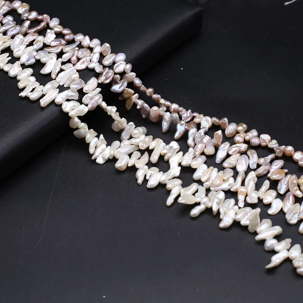 Бусины Из Натурального пресноводного жемчуга, бусины неправильной формы с отверстиями три-семь, бусины россыпью для поделок, браслетов, ожерелий, ювелирных изделий, аксессуары для изготовления