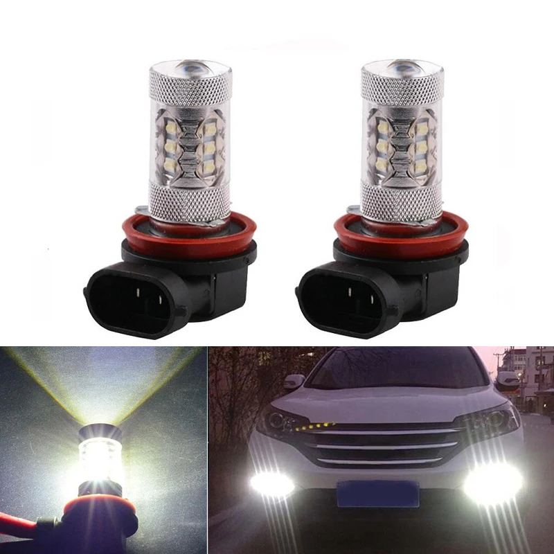 

2x H11 H8 HB4 9006 3030 LED 16SMD Bulbs White 6000K Fog Light Replacement LED Bulbs
