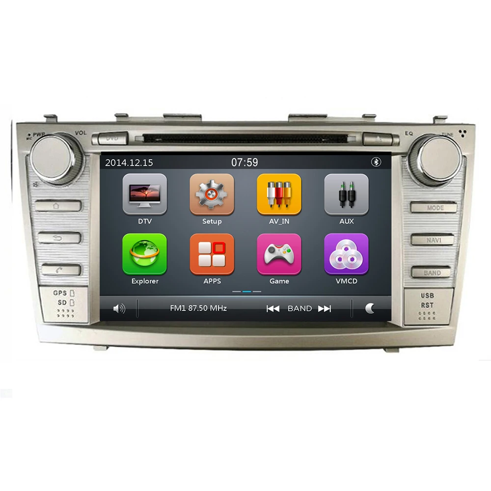 8 "IPS 2Din автомобильный DVD для TOYOTA CAMRY AURION v40 2007 11 авто радио с задней камерой