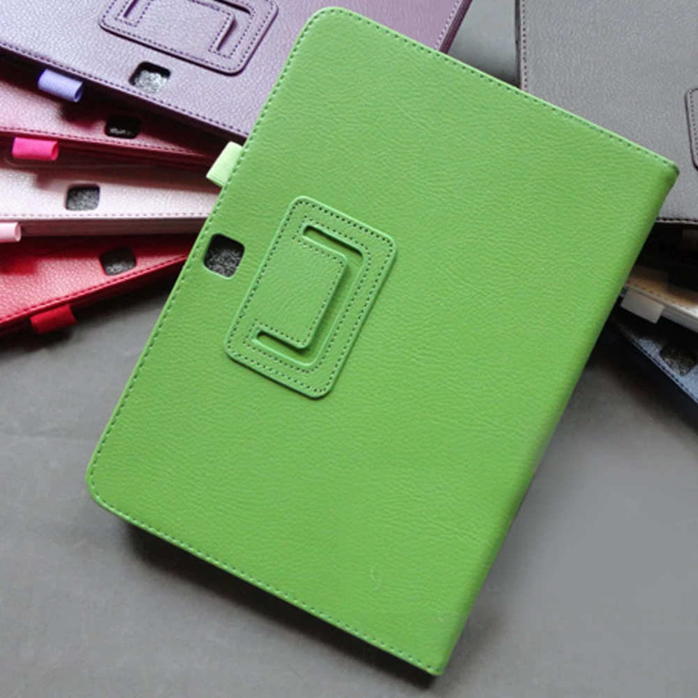 Роскошный кожаный чехол-книжка с подставкой + 2x прозрачная защитная пленка для