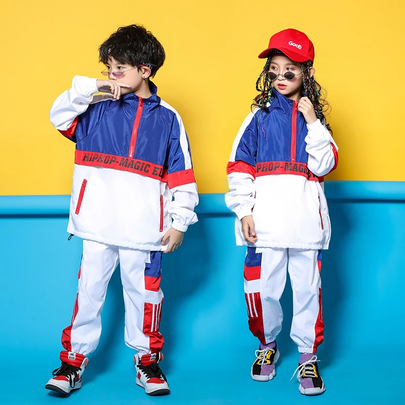 Танцевальный костюм в стиле хип-хоп для мальчиков и девочек осенняя сценическая