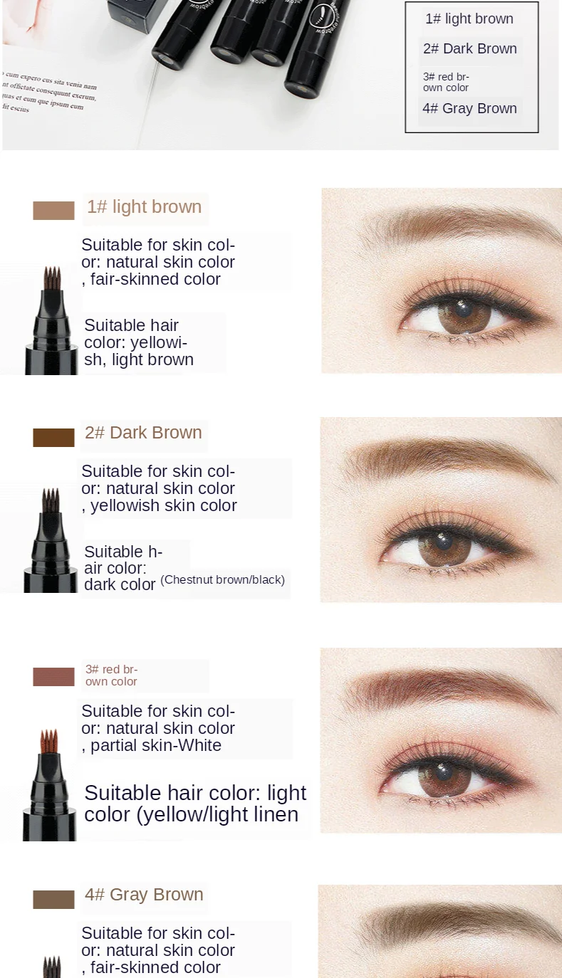 Карандаш Водостойкий Для Бровей микроблейдинг тату-ручка для бровей длинное