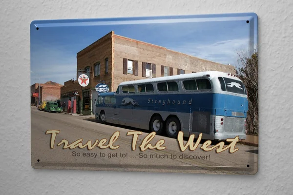 

Tin Sign Metal Plaques World Tour G. Huber Travel the West USA Coffee Bar Decoration Home Decor