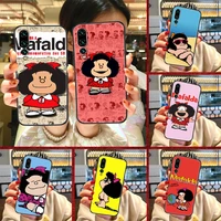 hot mafalda sale phone case for huawei p mate p10 p20 p30 p40 10 20 smart z pro lite 2019 black painting back luxury cover soft