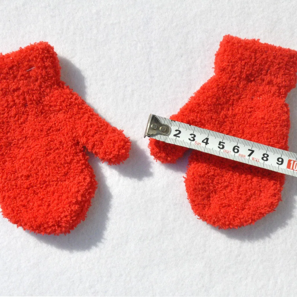 

Plush Warm Baby Gloves Winter Warmer For Children Full Finger Guantes De Invierno Winter Mittens Soft Gloves For 1-4 Years Kids