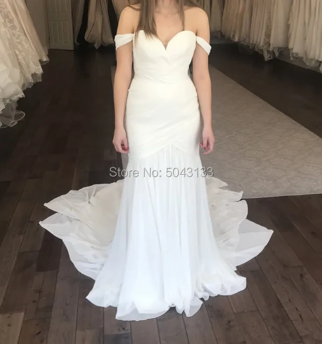 Очаровательные плиссированные шифоновые Свадебные платья русалки 2020 пикантные