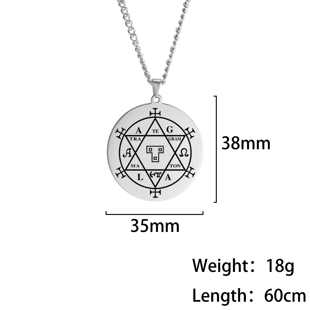 Dawapara Witchcraft гексаграмма Соломона Goetia ожерелье амулет подвески Alchemy Talisman ювелирные