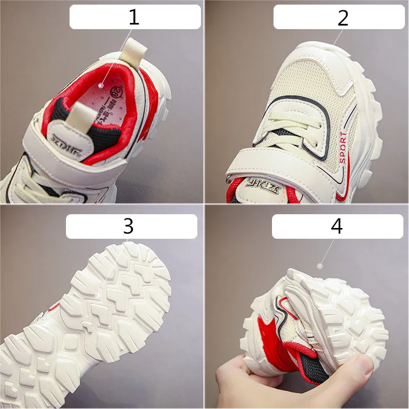 

KINE PANDA Spring Sneakers Kids Sports Shoes for Girls Children Casual Boys Student Shoes Anti-Slippery 2 4 6 8 10 Years Old