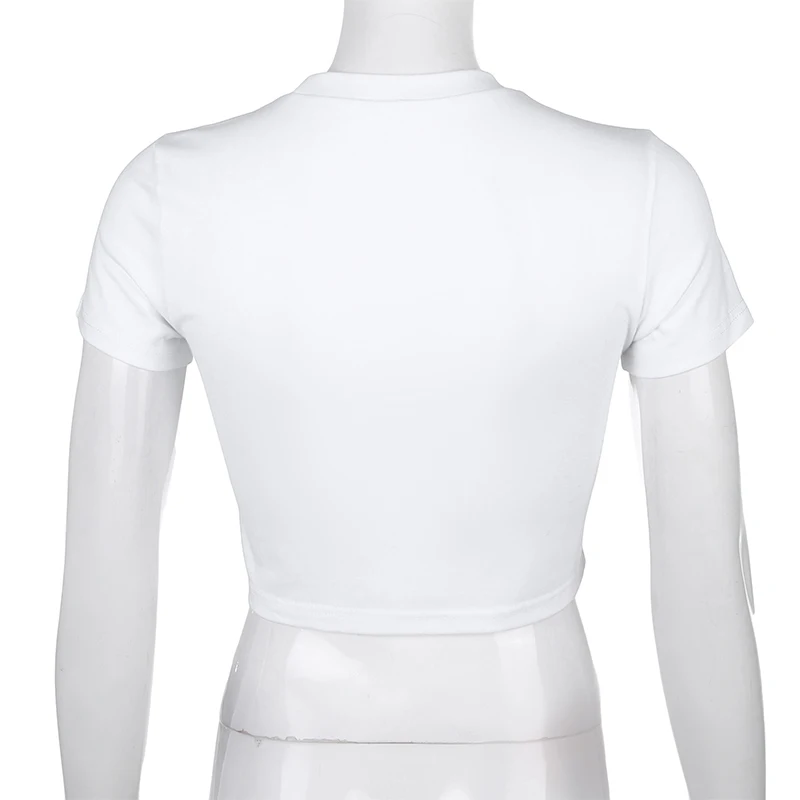 

Letter Butterfly Print Short sleeve t-shirts Women Summer New 2020 Casual Tight-fitting Crop tops