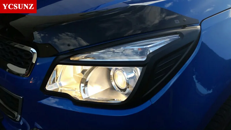 Черный чехол для фар из АБС пластика Chevrolet Колорадо Holden Chevy 2012 2015|headlight cover|headlights
