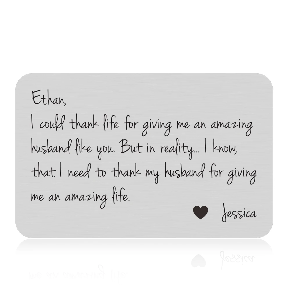 Подарок на день Святого Валентина кошелек вставка карточка для мужчин Муж от