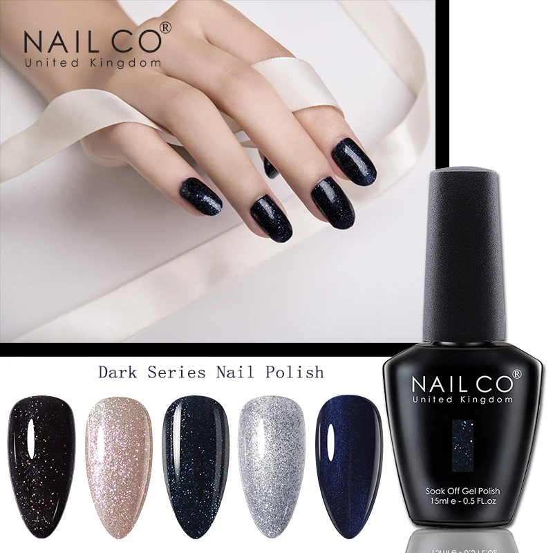 

Полуперманентный Блестящий цветной лак для ногтей NAILCO 15 мл отмачиваемый УФ-Гель-лак Гибридный фотогель темная серия