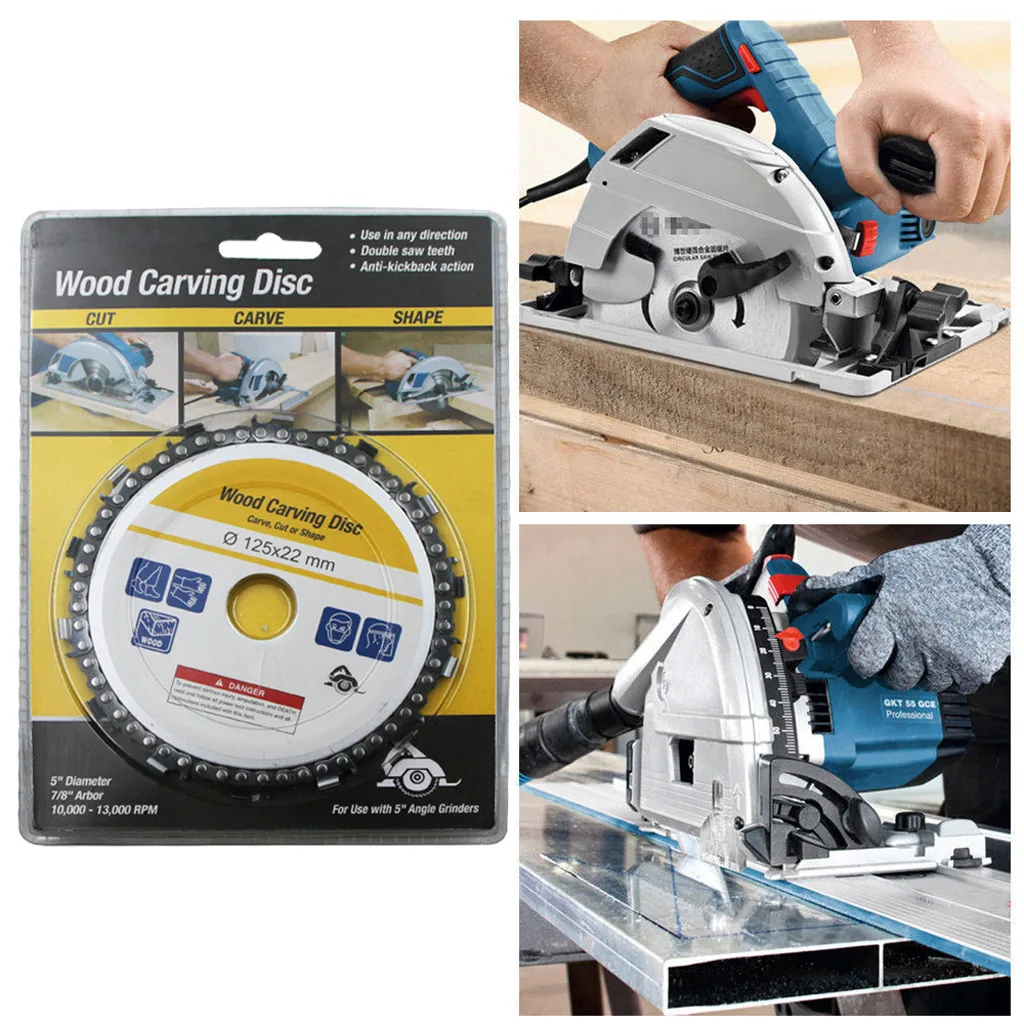 Шлифовальная цепь диск для резьбы по дереву 5 дюймов угловой шлифовальной машины