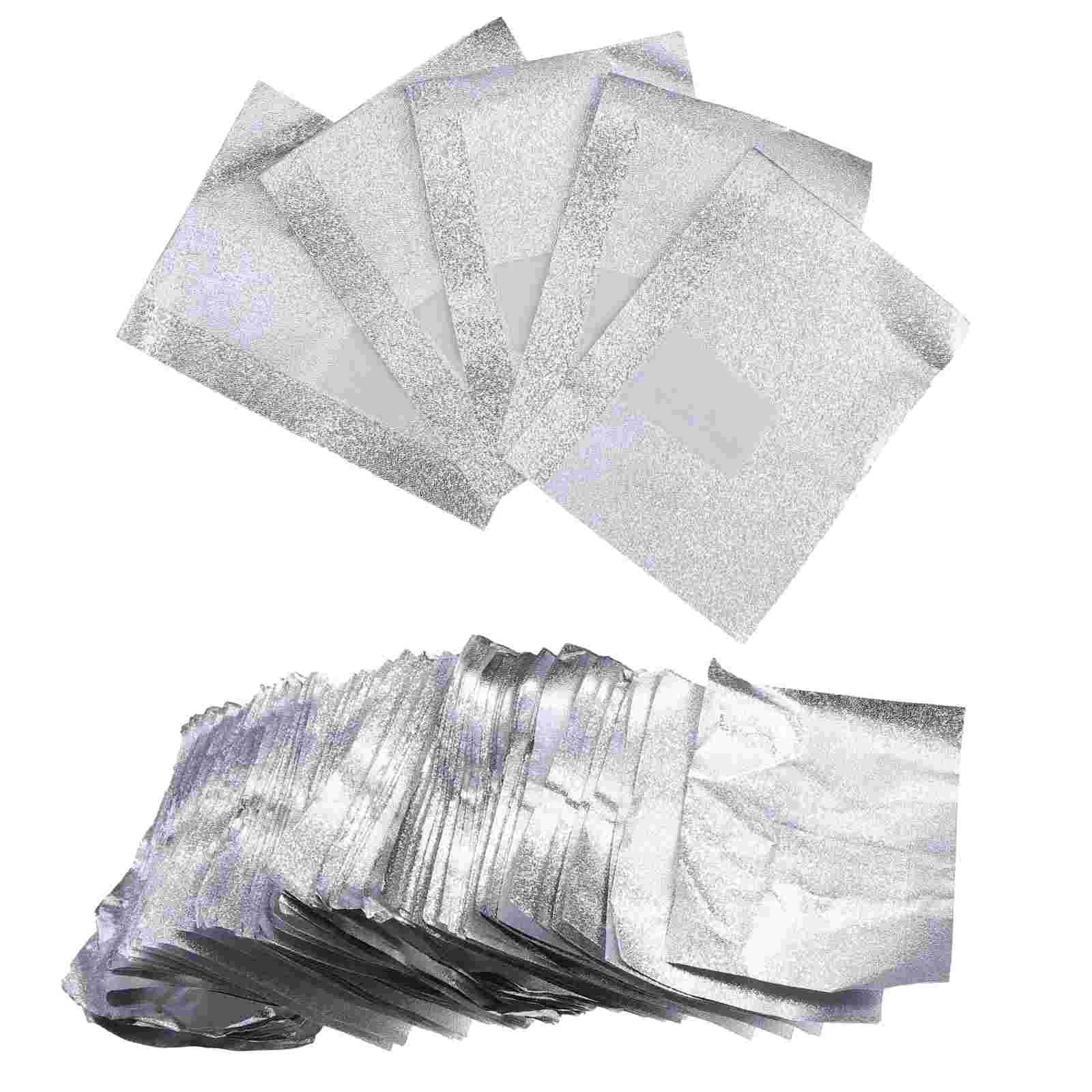 

500pcs/ 5 Packs Nail Polish Remover Wraps Nail Cleaning Tin Foil for Home Salon
