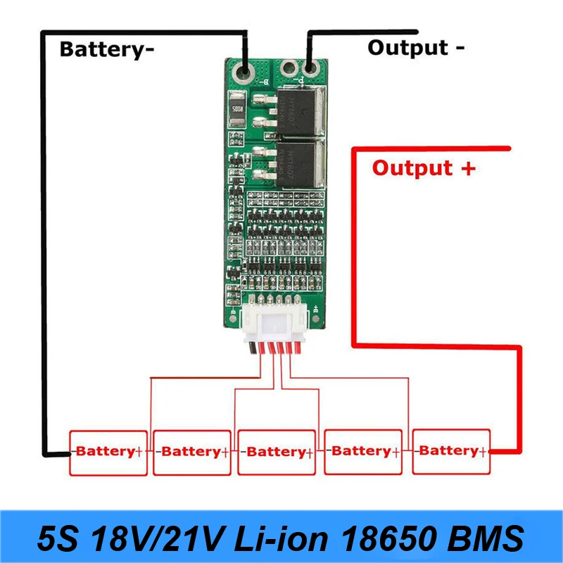 5S 15A плата защиты аккумулятора BMS для аккумулятора 18650 для отвертки зарядное устройство Защитная плата 18 в 21 в схема защиты аккумулятора