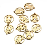 stainless steel owls animal charms pendant for necklace diy jewelry making handmade metal cute owl pendantwholesale 20pcs