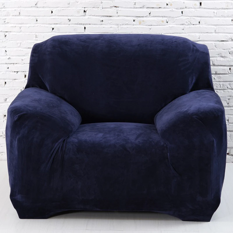 Model 13 Dark Blue Зимние супер мягкие плюшевые чехлы для диванов однотонные Цвет утепленные стрейч все включено чехол для дивана, чехол для дивана, для возраста от 1/2/3/4 сиденья - Цвет: Model 13 Dark Blue