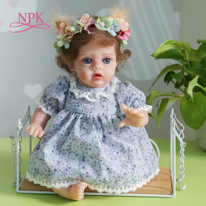 Финишная кукла NPK 30 см Flo fairy bebe girl reborndoll Реалистичная мягкая мини на ощупь для