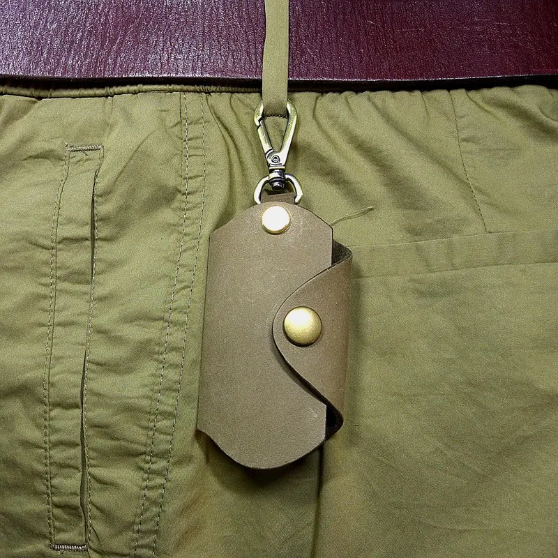 Blongk чехол для автомобильных ключей на талии маленький органайзер из натуральной