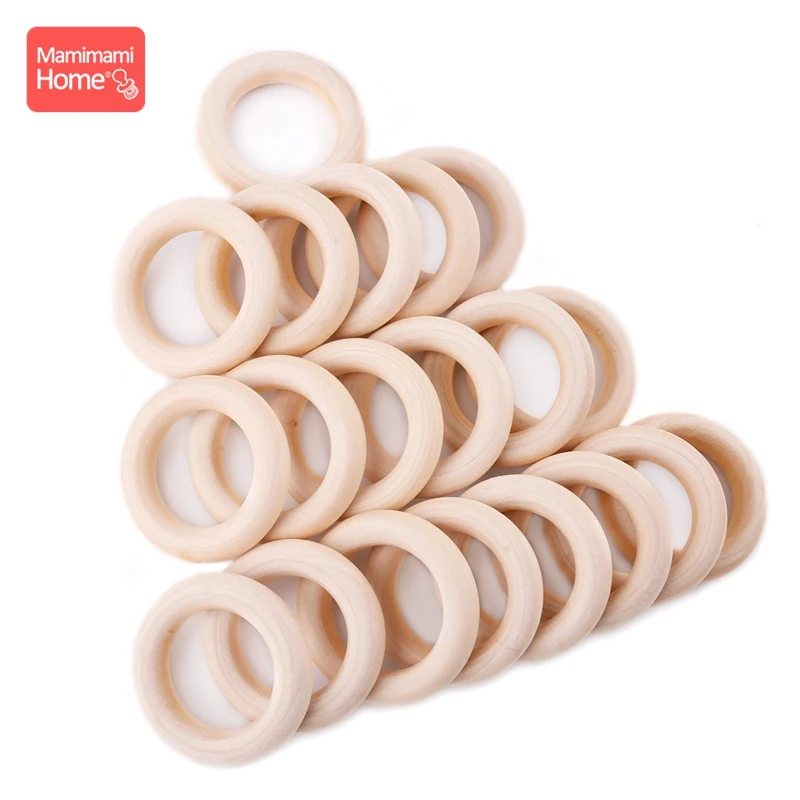 Mamihome 100 шт. 25 мм 70 деревянные игрушки прорезыватели кольца DIY Цепочки и ожерелья