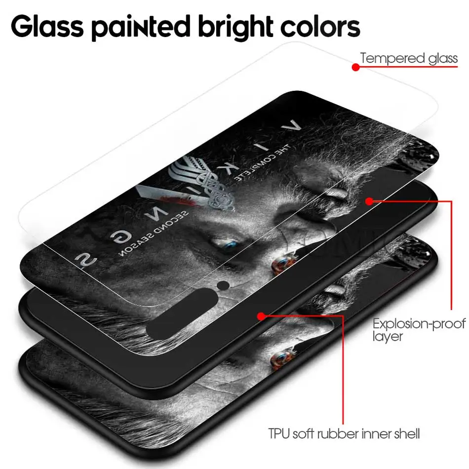 

Vikings Season 2 Poster Case For Xiaomi Redmi Note 8 8T 9S 9 K30 Pro Zoom 7 8A Mi A3 9T 10 Lite Tempered Glass Phone Cover Shell