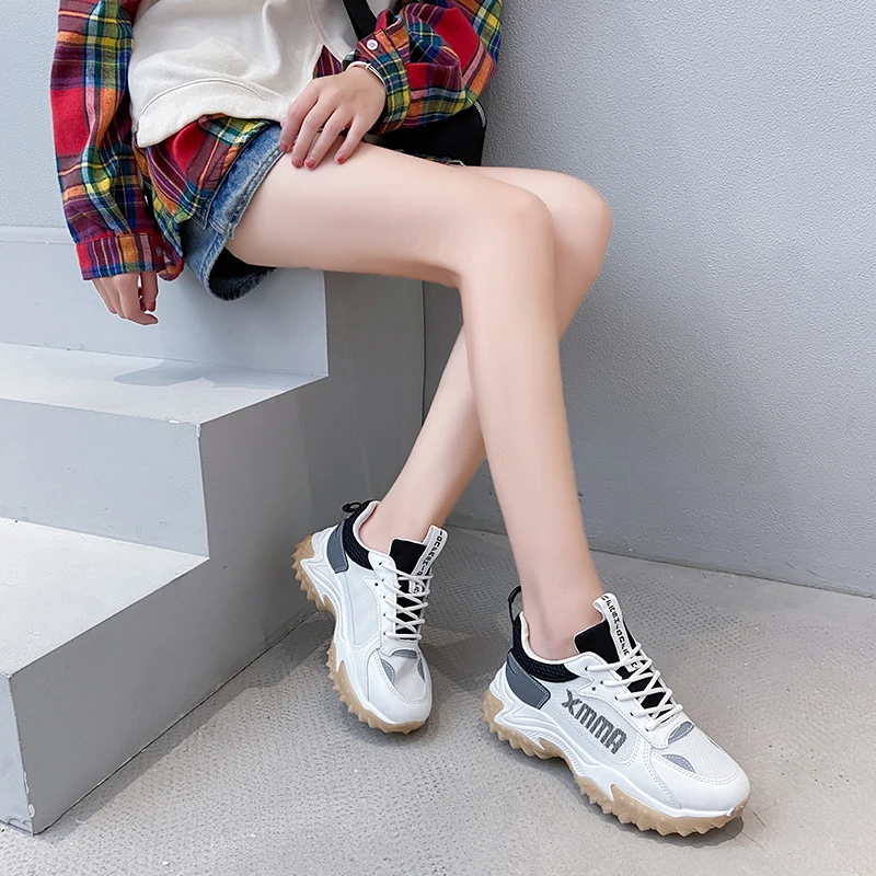 Daddy shoes women's new breathable women's shoes thick soled casual sports shoes in autumn 2021 Korean version
