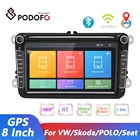 Автомагнитола Podofo 2din, Android, приемник, Bluetooth, стерео для VW  Volkswagen SkodaGolfPoloTiguanPassatb7b6SEATJetta GPS