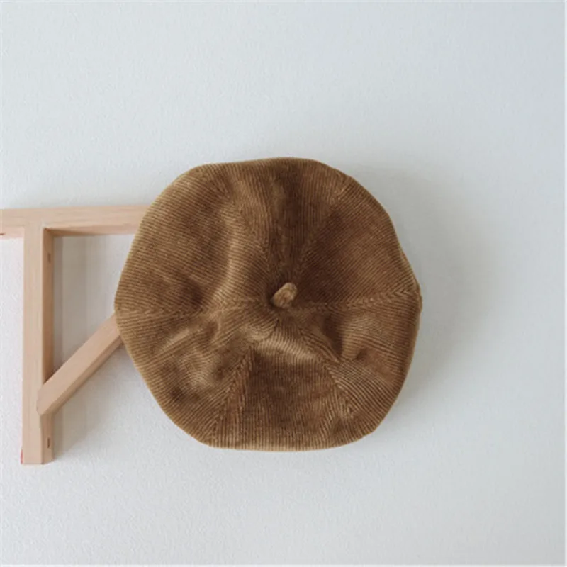 2019 осенне-зимние теплые Детские береты с однотонным хвостом шапка мягкие модные