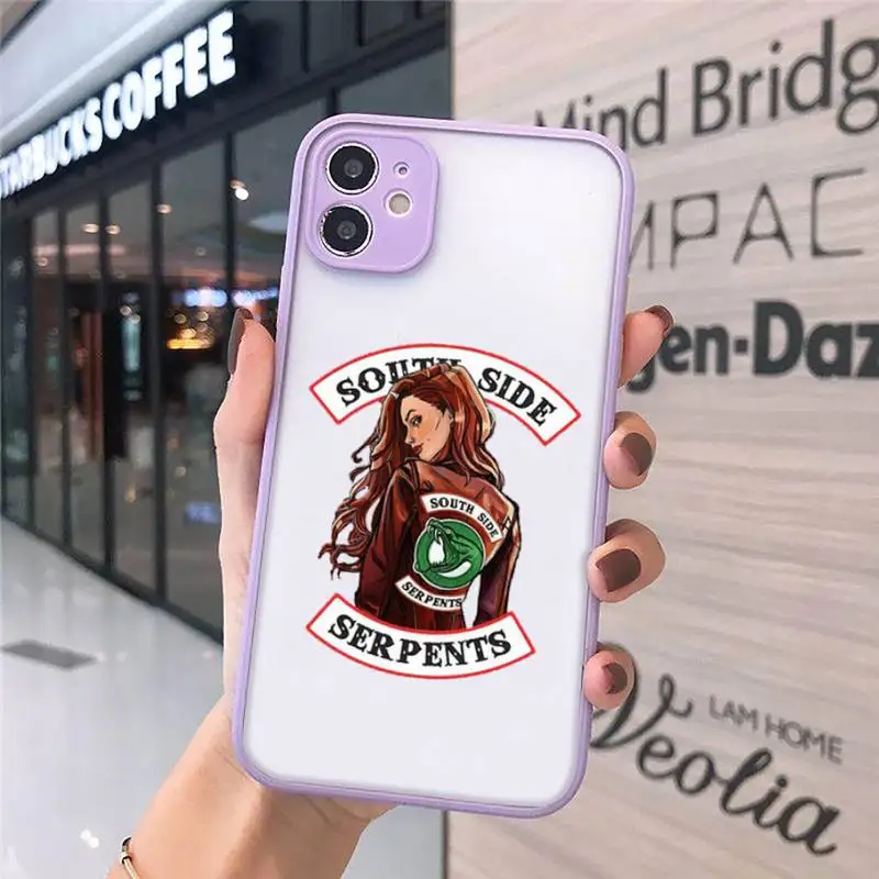 

American TV Riverdale Southside Serpent Phone Case matte transparent For iphone 7 8 11 12 plus mini x xs xr pro max cover