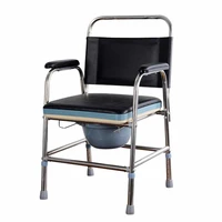 mobile shower commode chair bedside bathroom seat potty toilet chair wheelchair