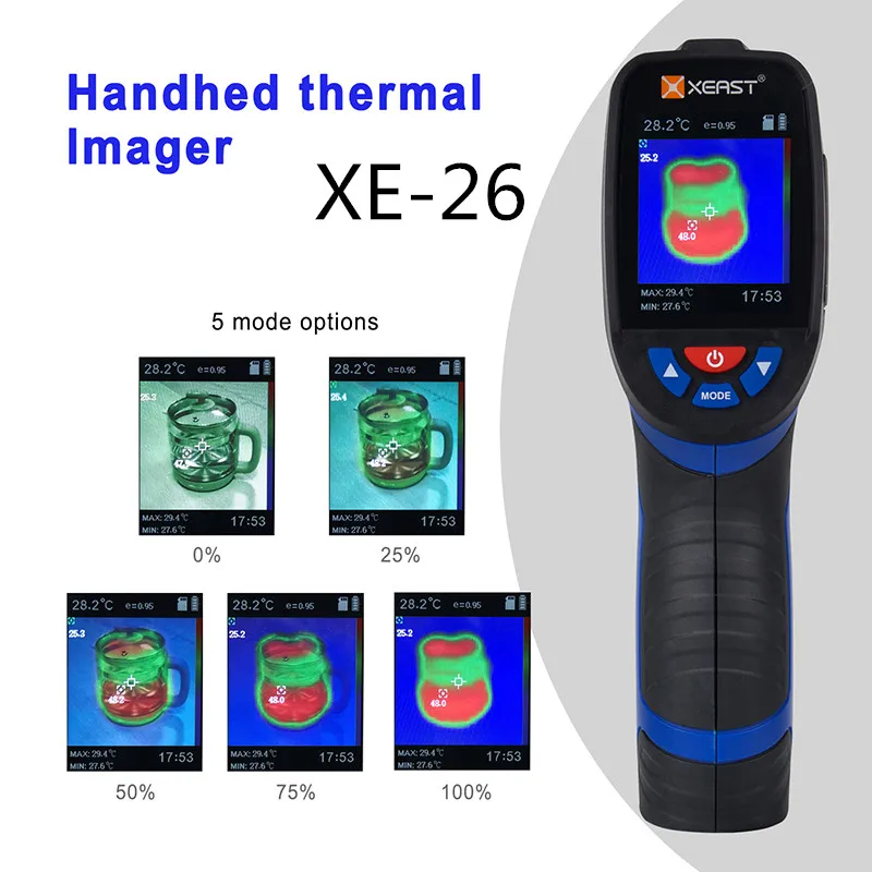 XE-26 Тепловизор XE-26 поставляется с интерфейсом USB и 8 Гб SD Strorage IR термальная камера производитель HT-02D/HT-175 - Цвет: XE-26