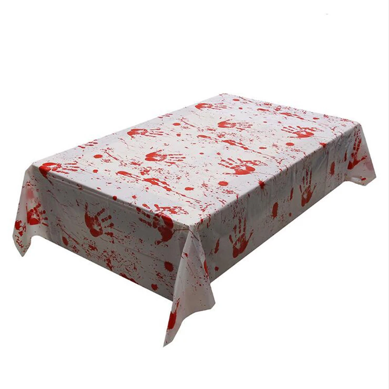 Halloween Table Cloth Blood Venue Decoration Supplies Rectangle Dining Funny For | Дом и сад