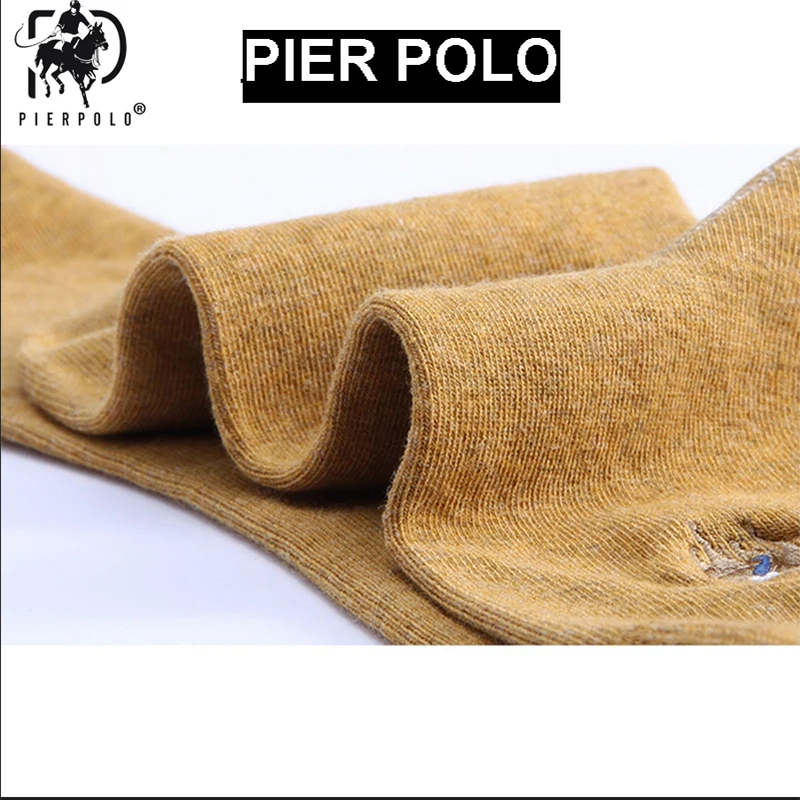 PIER POLO, новинка, Брендовые мужские носки из чесаного хлопка, мужские носки без пятки, Всесезонная Повседневная Деловая обувь, носки, 5 пар