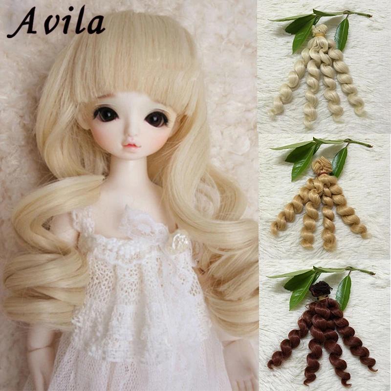 Кудрявые Волнистые волосы длинные кудрявые 15 см * 100 bjd DIY парик для кукол
