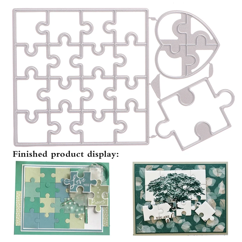 

1set Puzzle Metal Cutting Dies Stencil DIY Scrapbooking Album Stamp Paper Card Embossing Crafts Decor