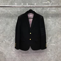 tb thom suit winter autumn man jacket fashion brand blazer wool cashmere black 4 bar stripe coat custom wholesale tb formal suit