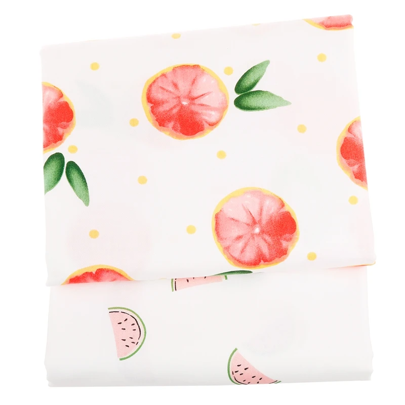 Новая серия фруктов саржевая хлопковая ткань с принтом для квилтинга шитья