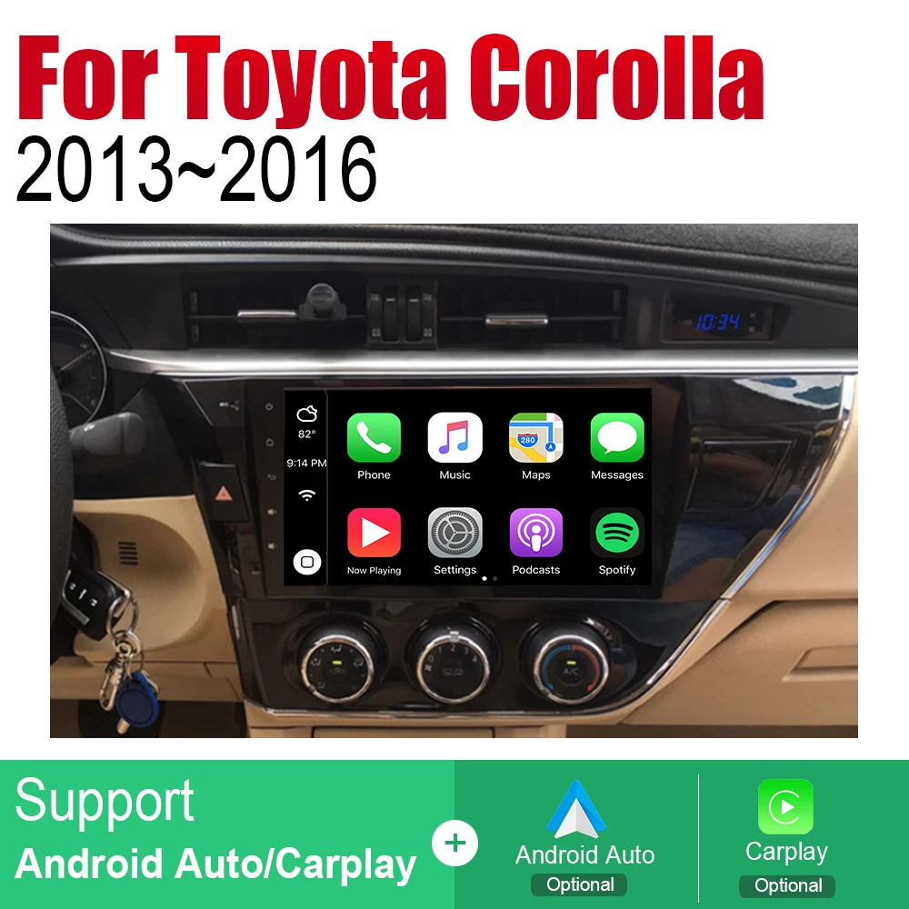 Автомагнитола для Toyota Corolla мультимедийный проигрыватель на Android с GPS Wi Fi 2013 2014 2015