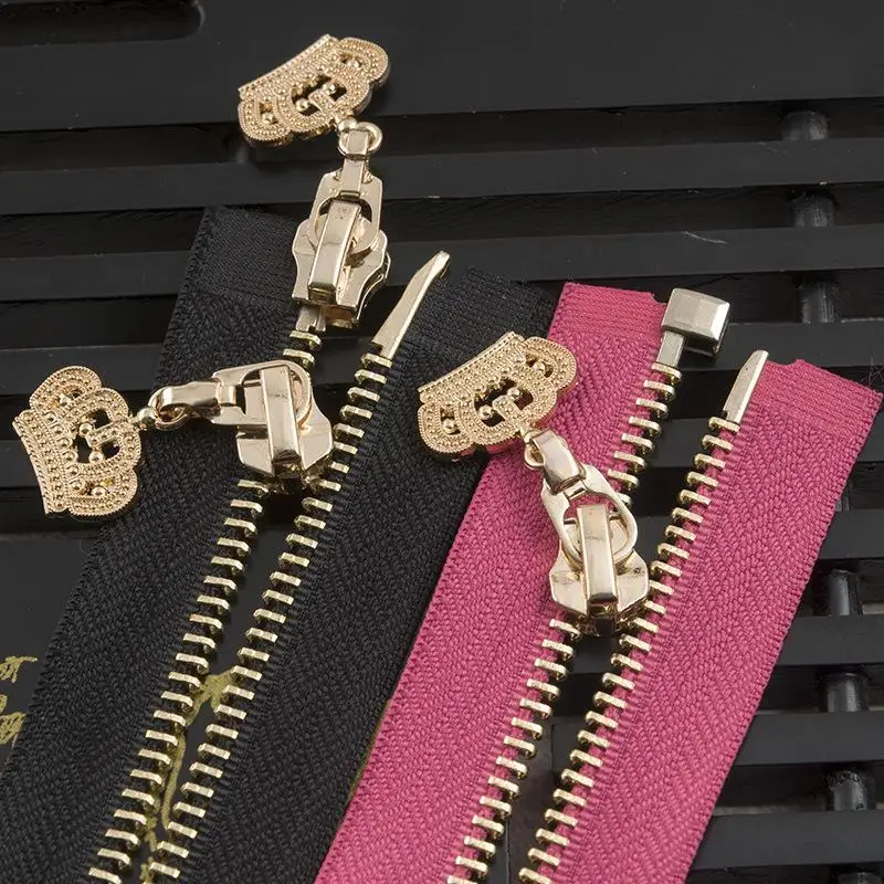 Молния с одним открытым концом № 5 медные зубья двойное открытие Декоративная